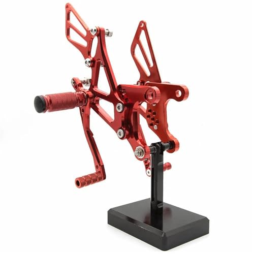 Cale pied moto Kawasaki Ninja ZX6R 2005-2008 en aluminium rouge