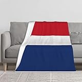 BLWSLC Bedruckte Tagesdecke mit niederländischer Flagge, warme Decke, faltbar für Lagerung, geeignet für Bett, Sofa, Reisen, Camping
