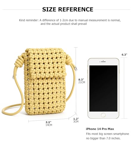 Image of myfriday Mini Quilted Crossbody Purse, Chain Strap Summer Shoulder Bag | Metal ball chain adjuster, snap closure and lightweight phone pouch add cute summer carry for holidays and shopping