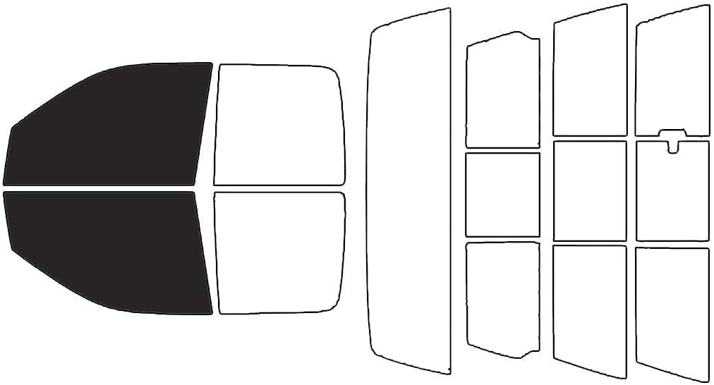 Rvinyl Window Tint Kit Compatible with Ram 1500 2019-2025 4 Door Quad Cab - Black 20% - Single Ply No Bubble Film - Do it Yourself Vehicle Front Precut Kit