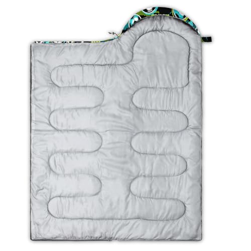 Image of QOOMO Camping Sleeping Bags,3 Season Warm & Cool Weather,Lightweight,Waterproof Sleeping Bags for Adults & Kids,Traveling,and Outdoors,Camping Gear Equipment