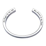 KY Engraved Memorial Urn Bracelet Stainless Steel Cremation Urn Bracelet Ashes Keepsake Jewelry (No longer by my side,But forever in my heart)