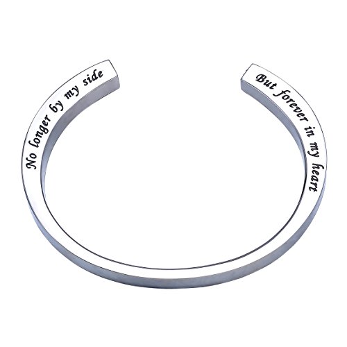 KY Engraved Memorial Urn Bracelet Stainless Steel Cremation Urn Bracelet Ashes Keepsake Jewelry