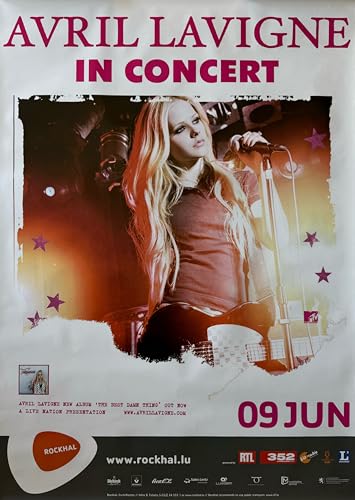 Affiche Avril Lavigne concert Luxembourg 2013 poster grand format