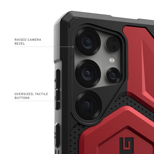 Image of Urban Armor Gear UAG Designed for Galaxy S26 Ultra 5G Case, Monarch Pro - Compatible with Magnetic Charging Premium Rugged Military Drop Tested Protective Cover - Crimson