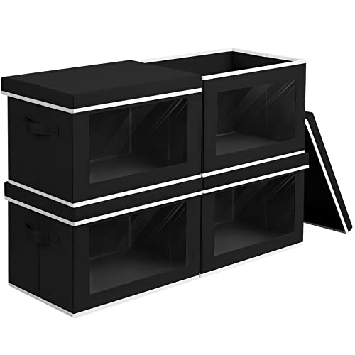 Homsorout Storage Bins with Lids, 4 Pack Large Storage Cubes