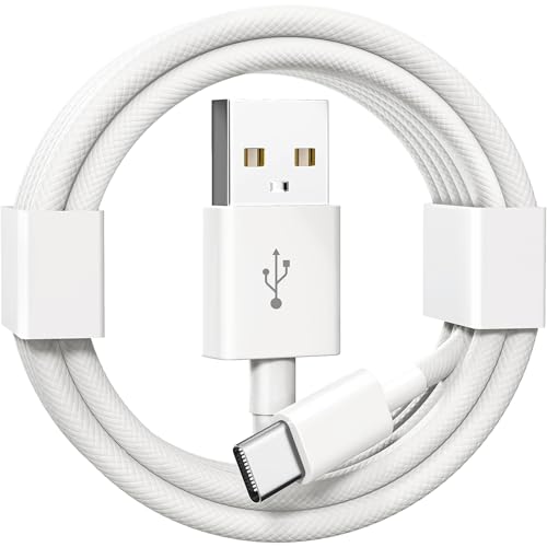 KiwiBird Cable carga USB a USB C Carplay cargador tipo c para coche compatible con iPhone 17 16 15 Pro Max Plus Air iPad Air Pro iPad mini 6, Android auto movil Galaxy S25 S24, cabo trenzado nylon 1m