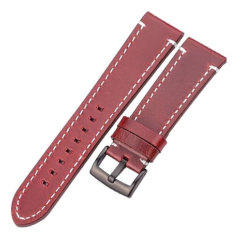 Bracelets de montre huile cire bracelet en cuir véritable 22mm
