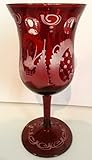 besondere Geschenksidee Egermann Weinglas, Sherry Glas Böhmisches Glas rubin rot Antik Glas Sammler Glas gebraucht Zustand wie neu Höhe ca. 14 cm