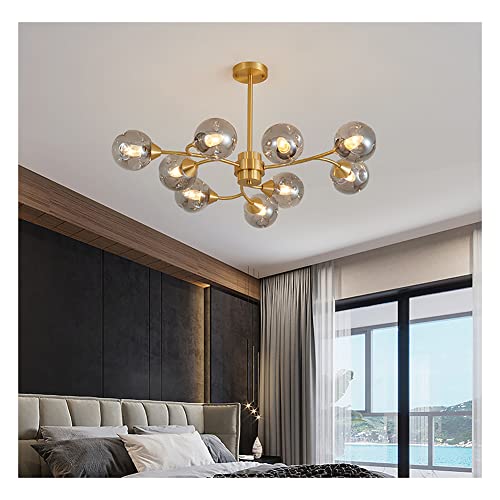 Lustre 9 lumières E27 pour supprimer les zones d'ombre dans un grand séjour