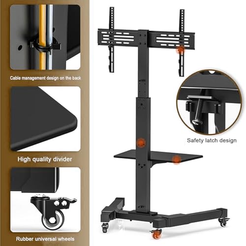 Soporte móvil para TV con ruedas, ajustable para pantallas 37-70" miniatura 4