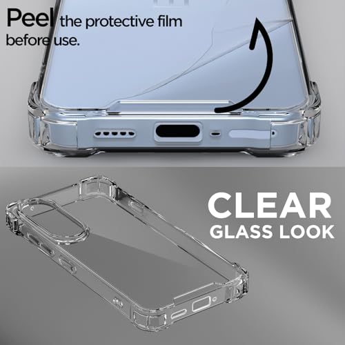 Image of Pikkme Back Cover for Oneplus Nord 5 5G PC + TPU Clear Transparent Raised Edges Shockproof Protective Phone Bumper Case(Transparent)