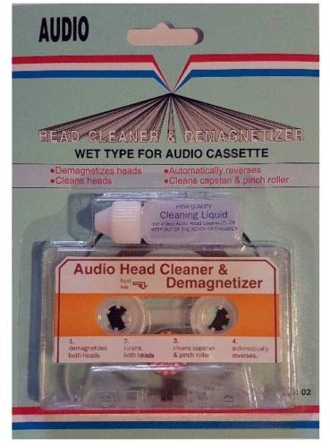 Audio Cassette Tape Head Cleaner & Demagnetizer Wet-Type For Home Car Or Portable Decks #TOP16