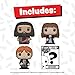 Funko Bitty POP! HP - Hermione in Robe, 4-Pack - Hermione Granger, Rubeus Hagrid, Ron Weasley and A Surprise Mystery Mini Figure - 0.9 Inch (2.2 Cm) - Harry Potter Collectable - Gift Idea