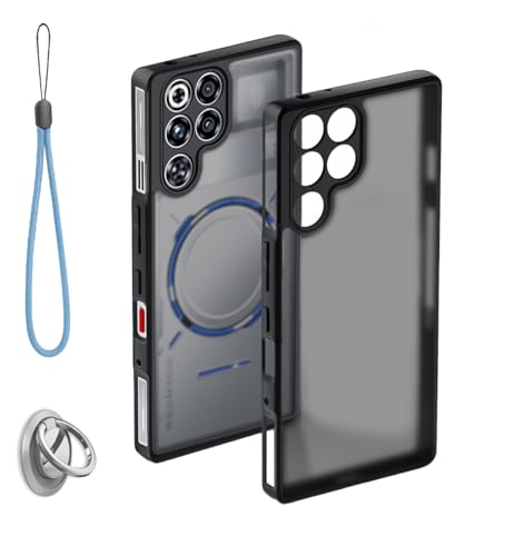 For REDMAGIC 11 Pro/11 Pro+ �P�[�X �\�t�g �P�[�X YANMONGI ���������^ �y�� �ϏՌ� �����O�t�� �X�^���h�@�\ �����h�~ ����~�� �����Y�ی� ���h�~ �Ռ��z�� �w��h�~ (�u���b�N)