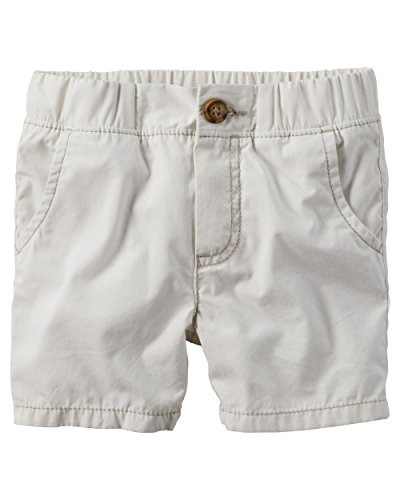 Short en popeline garçon blanc léger avec poches latérales
