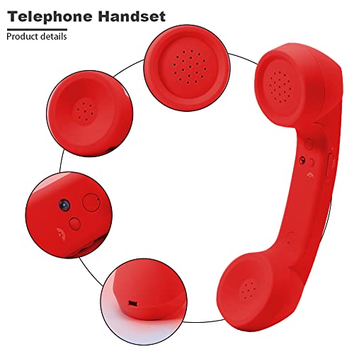 Teléfono Inalámbrico EMVANV Retro Rojo miniatura 4
