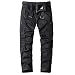 SR-Keistog Männer Gewaschene Baumwollsporthose Tarnung gedruckte Hosen Multi Pocket Gerade Beinkletternhose Black 30
