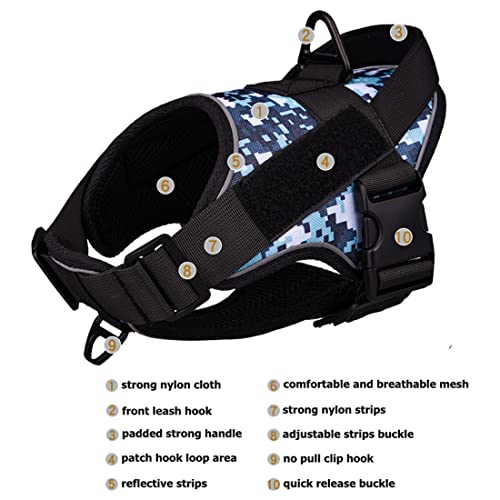 Btdcfy Tactical Dog Vest Harness Reflective Trainning Working K9 Dog Vest Harness For Medium Large Dog No Pull Adjustable Dog Harness With Handle #TOP7