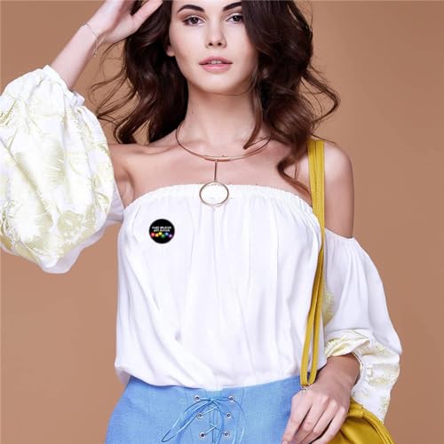 Image of Cartoon Rainbow Sunflower Enamel Pin CURE ABLEISM NOT AUTISM Round Brooch Autism Awareness Metal Badges Clothes Backpack Decoration Jewelry Gifts, Black