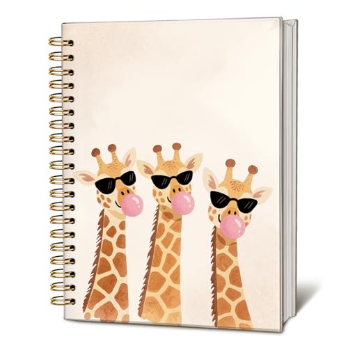 Cadeaux girafe pour femme et enfant sous forme de carnet à spirale rigide