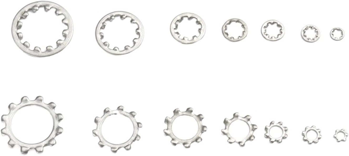 Lock washers,Star washers Flat Washers M3- M30 304 Stainless Steel Internal Toothed Gasket Washer External Teeth Lock Washer, and Rust Resistance(Internal,M4 (100pcs))(Internal,M30 (10pcs))