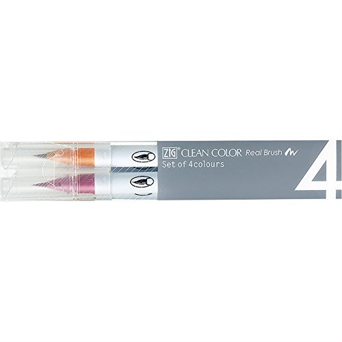 ZIG Clean Real Color Brush 4VD Kuretake RB-6000AT/4VD couleur profonde japon
