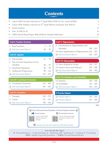 Image of Oswaal CBSE Class 10 Mathematics (Standard) Question Bank | Chapter & Topic-wise Solved Papers (2017-2026) | Based on Syllabus (April 2026) | Includes 2026 Papers | For 2027 Exam
