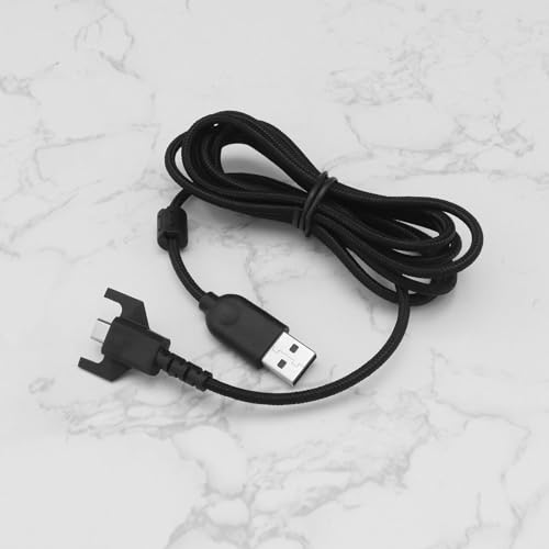 EMSea Kabel ładowania USB Kompatybilny z myszami i klawiaturami Logitech G403 G900 G903 G703 G PRO Wireless Długość kabla 1,8m Czarny spleciony kabel USB do myszy