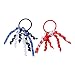 LUX ACCESSORIES 2 Pieces Red Blue Polka Dots 90s Inspired Hair Elastics and Ties