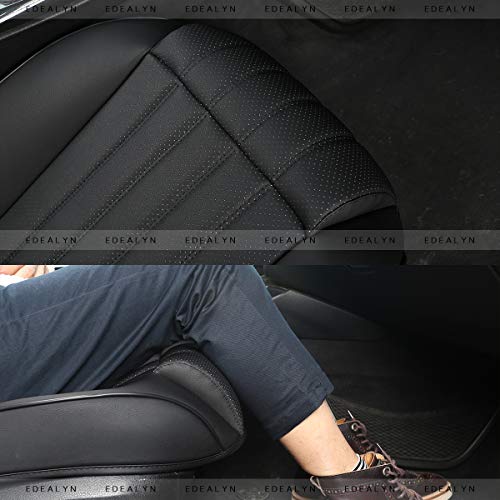 Edealyn (2Pcs) Pu Leather Automotive Seat Covers Car Front Seat Protector Car Seat Covers With Side Flaps And Leg Rest (Deep20.86 Inch × Width20.86 Inch × Thick 0.4 Inch) (With Leg Rest - Tan) #TOP5