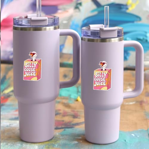 Pegatinas de ganso meme impermeables para renovar el aspecto de tu termo y portátil 5