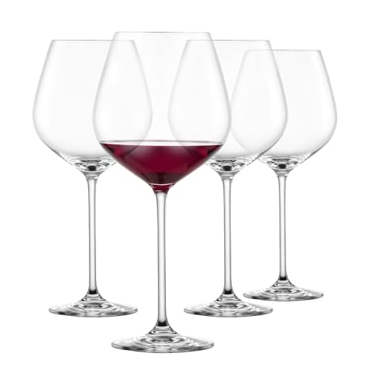 SCHOTT ZWIESEL Burgunder Rotweinglas Fortissimo (4er-Set), edle Burgundergläser für Rotwein, spülmaschinenfeste Tritan-Kristallgläser, Made in Germany (Art.-Nr. 123683)
