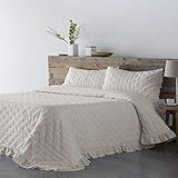 Cama 90cm: 180x270cm + 1 funda de cojín de 50x70cm Cama 105cm: 200x270cm + 1 funda de cojín de 50x70cm Cama 135cm: 235x270cm + 2 funda de cojín de 50x70cm Cama 150/160cm: 250x270cm + 2 fundas de cojín de 50x70cm Cama 180cm: 270x270cm + 2 fundas de cojín de 50x70cm
