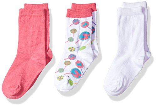 Fruit of the Loom Girls' 3 Pack Sporty Crew Sock