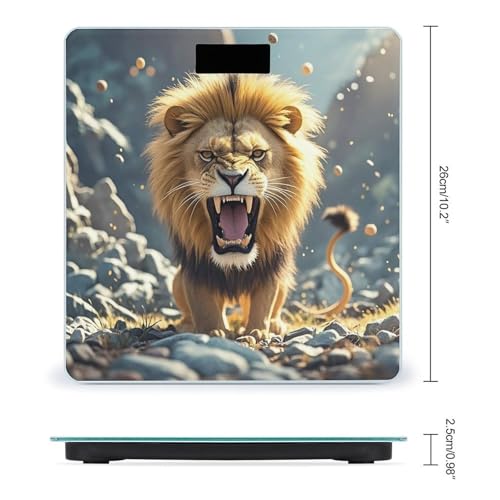 Báscula digital para baño FekiLoot de vidrio templado miniatura 2