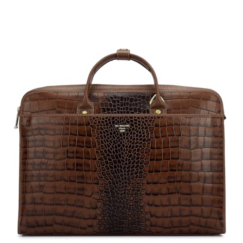 Image of Da Milano Leather Laptop Bag - Fits Upto 15 inch Laptop (SL-10051M-B)