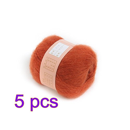 ankko 1 Angola naturel doux en peluche en mohair laine Cachemire laine à tricoter Référence  Orange