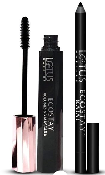 lotus make up Eye-ing on you combo Ecostay Volumising Longstay Mascara (Net Qty: 10g) Makeup Ecostay Kajal (Net Qty: 1.2 g). (Pack of 2)-image-24