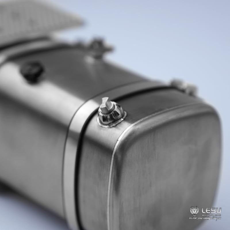 TOUCAN RC HOBBY 1/14 Scale LESU Right Side 130MM Metal Fuel Tank for Handmade DIY for Tamiya RC Truck Model Parts