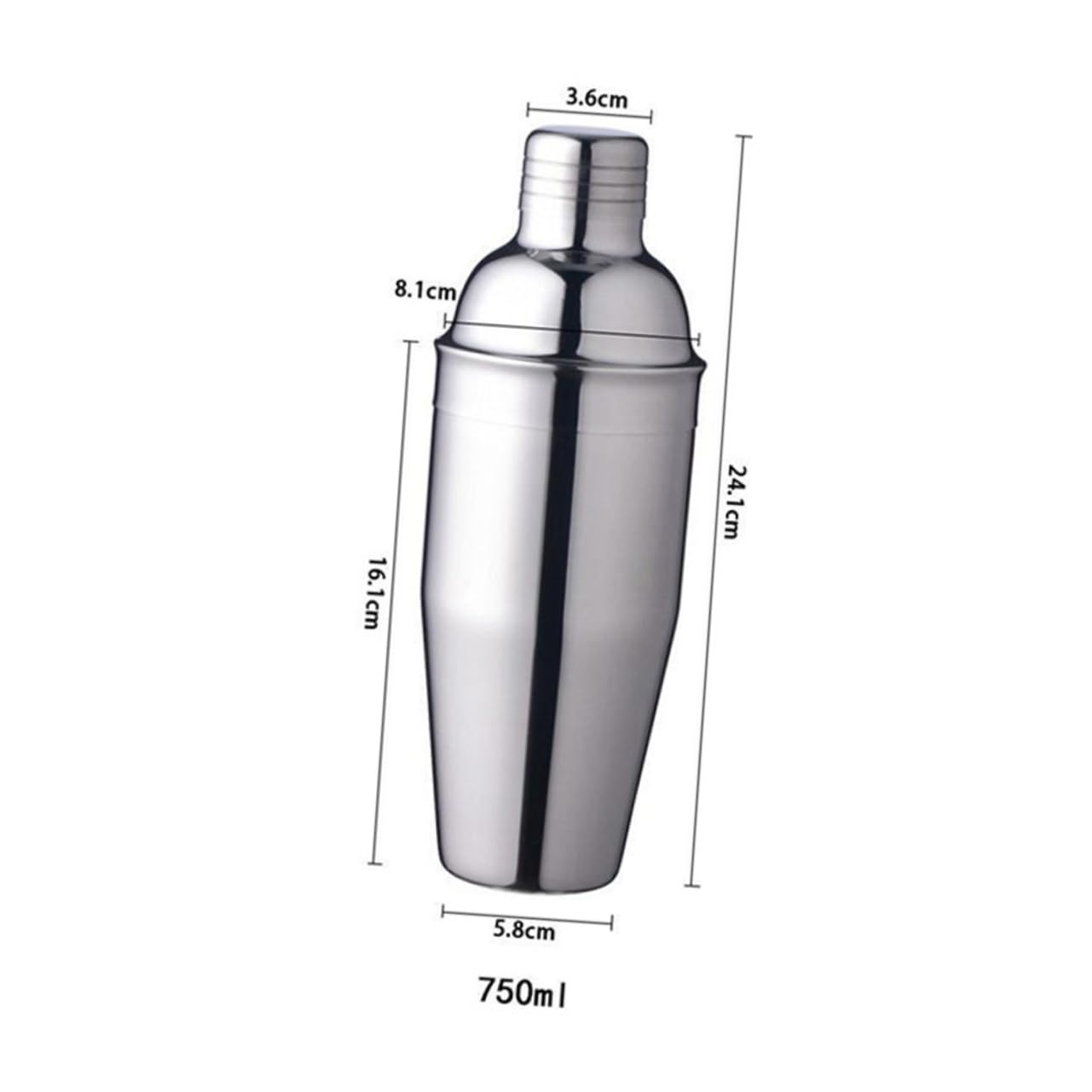 MUCKLILY 6Pcs Stainless Steel Cocktail Shaker Easy to Tools for Home Mixologists for Mixing Straining Serving Stylish Beverages