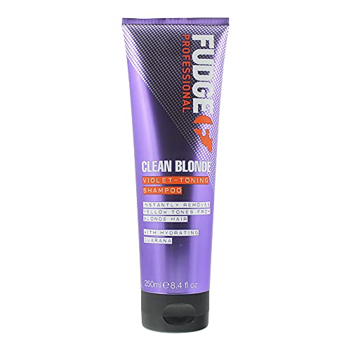 Fudge Professional Original Clean Blonde Shampoo | Violette Tönung für blondes Haar, 90 % kräftigeres Haar, sulfatfrei – 250 ml