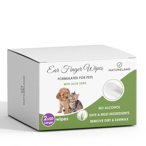 Natureland [60 pcs Finger Wipes] Dog & Cat Ear Finger Wipes - Otic Cleaning Wipes for Infections and Controlling Ear Infections and Ear Odor in Pets (120) - image 8