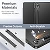 JETech Custodia per Samsung Galaxy Tab S10 Lite / S10 FE / S9 FE 10,9 Pollici, Sottile Traslucida Retro Trifold Folio Supporto Protettiva Tablet Cover, Supporta S Pen di Ricarica (Nero)
