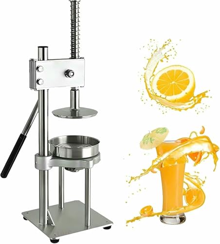 HOTAPEPU Juicer di Agrumi Commerciali, Pressa per Frutta Manuale con 2 Teste di Stampa per Estrazione di Succo Veloce E Facile, Acciaio Inossidabile, Ideale per Arance E Limoni ~/