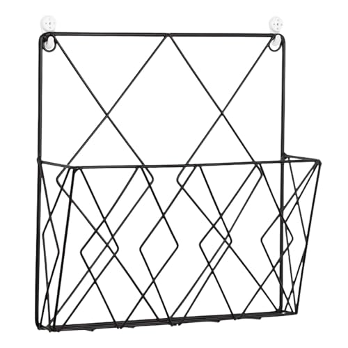 Montage mural de l'organisateur de fichiers - Portez des livres muraux en métal | Plateau de paperasse scolaire, trieur de courrier suspendu, support de fichier de comptoir, support de stockage