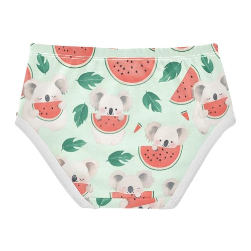 Wusikd Cute Koala Girls' Underwear Cotton Watermelon Girls Briefs Soft Toddler Underwear 2T2