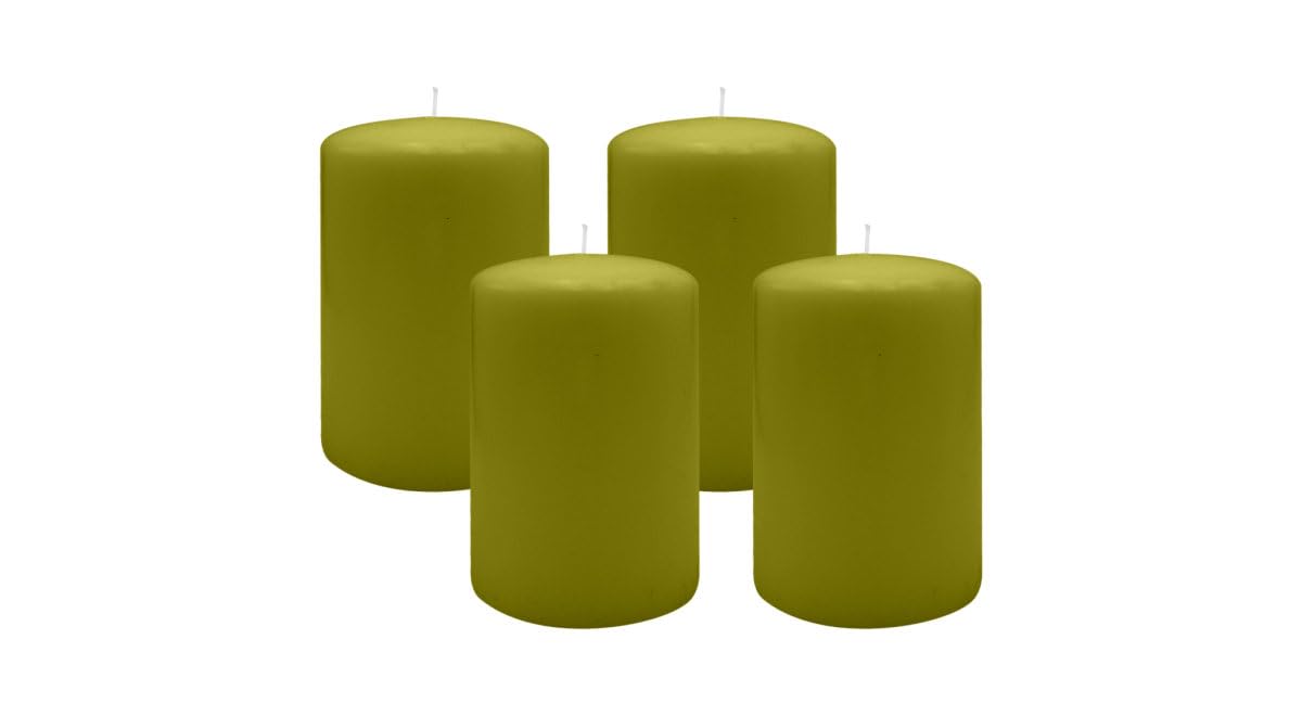 4er Set Adventskranzkerzen Scottish Grün Ø 100 x 150 mm