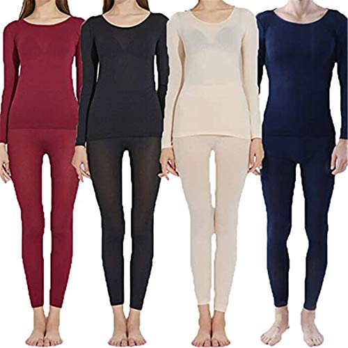 TIFALEX Seamless Elastic Thermal Innerwear Suit, Thermal Underwear for Men and Women (Nude, Female)