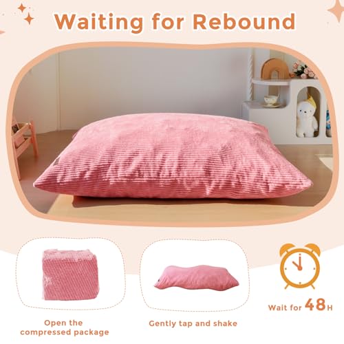 image for MAXYOYO 3 in 1 Kids Bean Bag Chair Bed, Convertible Chair Folds from B